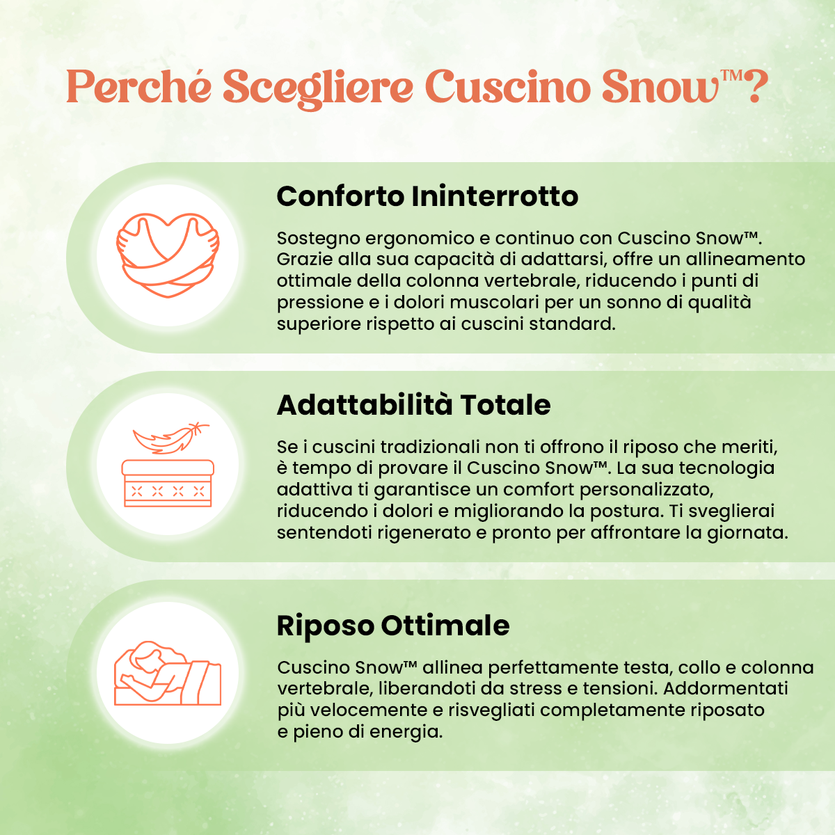 Cuscino Snow™ – Sollievo dal dolore